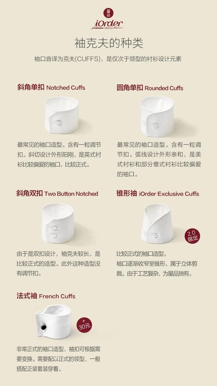 男士袖口款式