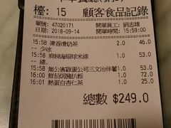 账单-翠华餐厅