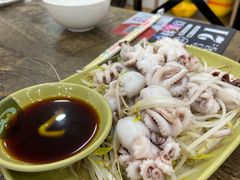 芥末白灼八爪鱼-贞姨美食·老字号海鲜大排档