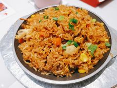 辣健康虫草花菌香炒饭-杯子红牛排(创意产业园店)