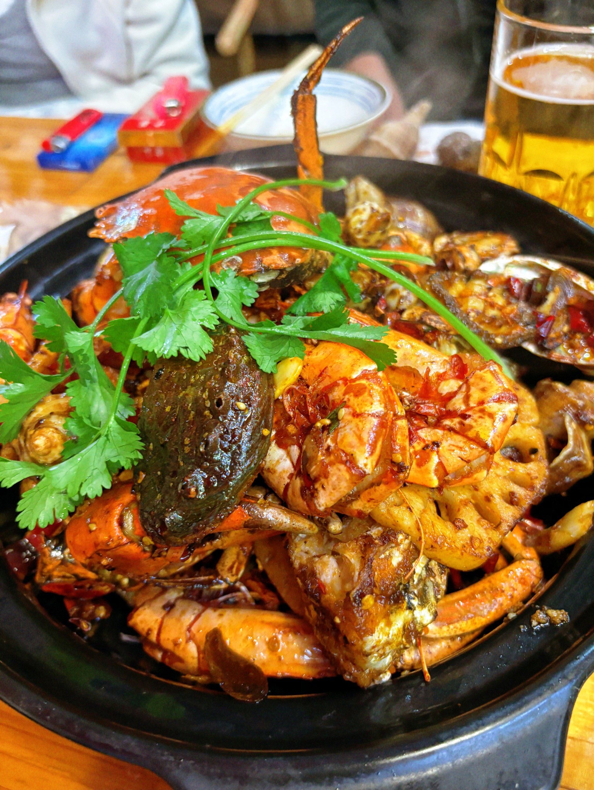 香辣干锅虾蟹煲鱼怎么做真的巨巨好吃!