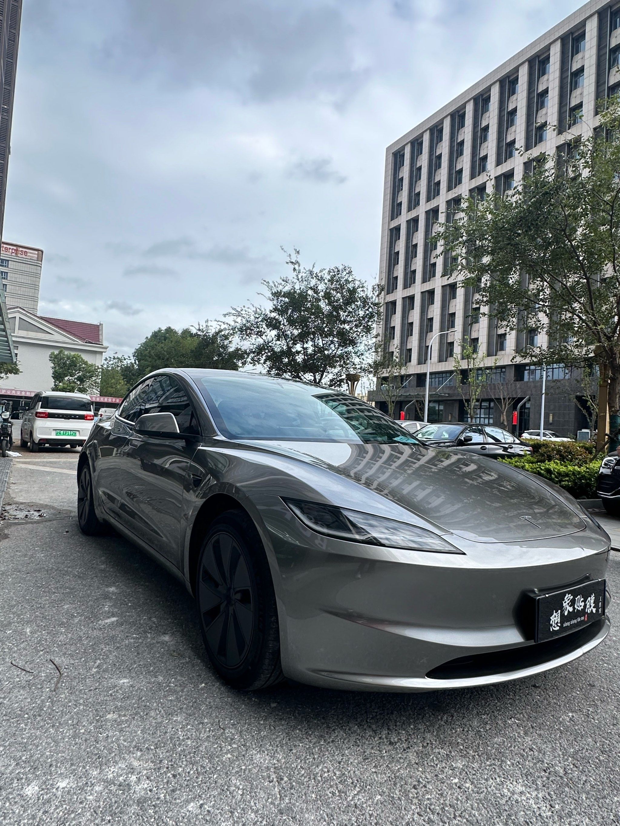 特斯拉毛豆3|液态金属银|特斯拉改色[得意][得意]