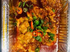锡纸烤脑花-京韵胡同·酱香羊蝎子火锅涮肉(长寿路店)