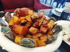 鲍鱼烧肉炖土豆-双海酒店·海鲜家常菜(南戴河店)