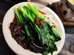 白灼菌菇菜心-新白鹿餐厅(虹桥南丰城店)