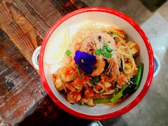 香烤大虾番茄菠菜意面-MIKAKU(万达广场上海宝山店)