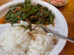 尖椒肉丝盖饭-阿宽豌杂面(华油路138号居民大院店)