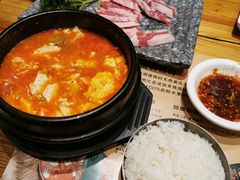 嫩豆腐汤-万兴佳烤肉·长白山老味道(宏泰广场店)