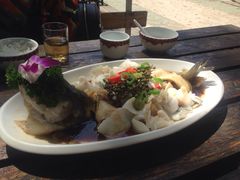 鲜花椒鲈鱼-金牌餐厅·天津菜·八珍豆腐·老爆三(瓷房子店)
