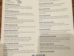 菜单-Fergburger(皇后镇店)