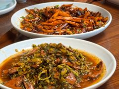 咸菜炒猪肝-双塔老饭店
