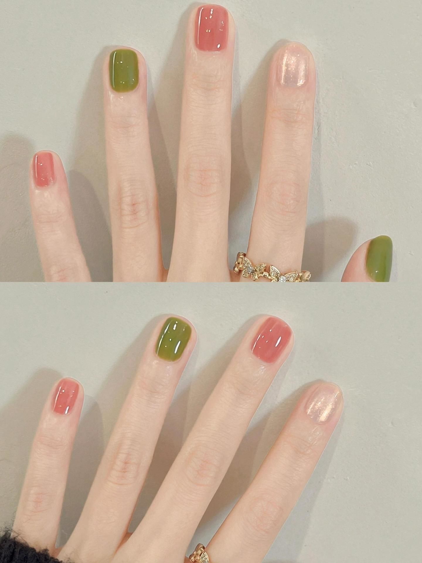 夏日清新多巴胺色彩小短甲多咯💅#夏季美甲 #美甲 #人气美甲美睫