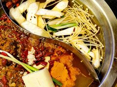 菌汤鸳鸯锅-沸炉重庆老火锅(军事博物馆店)