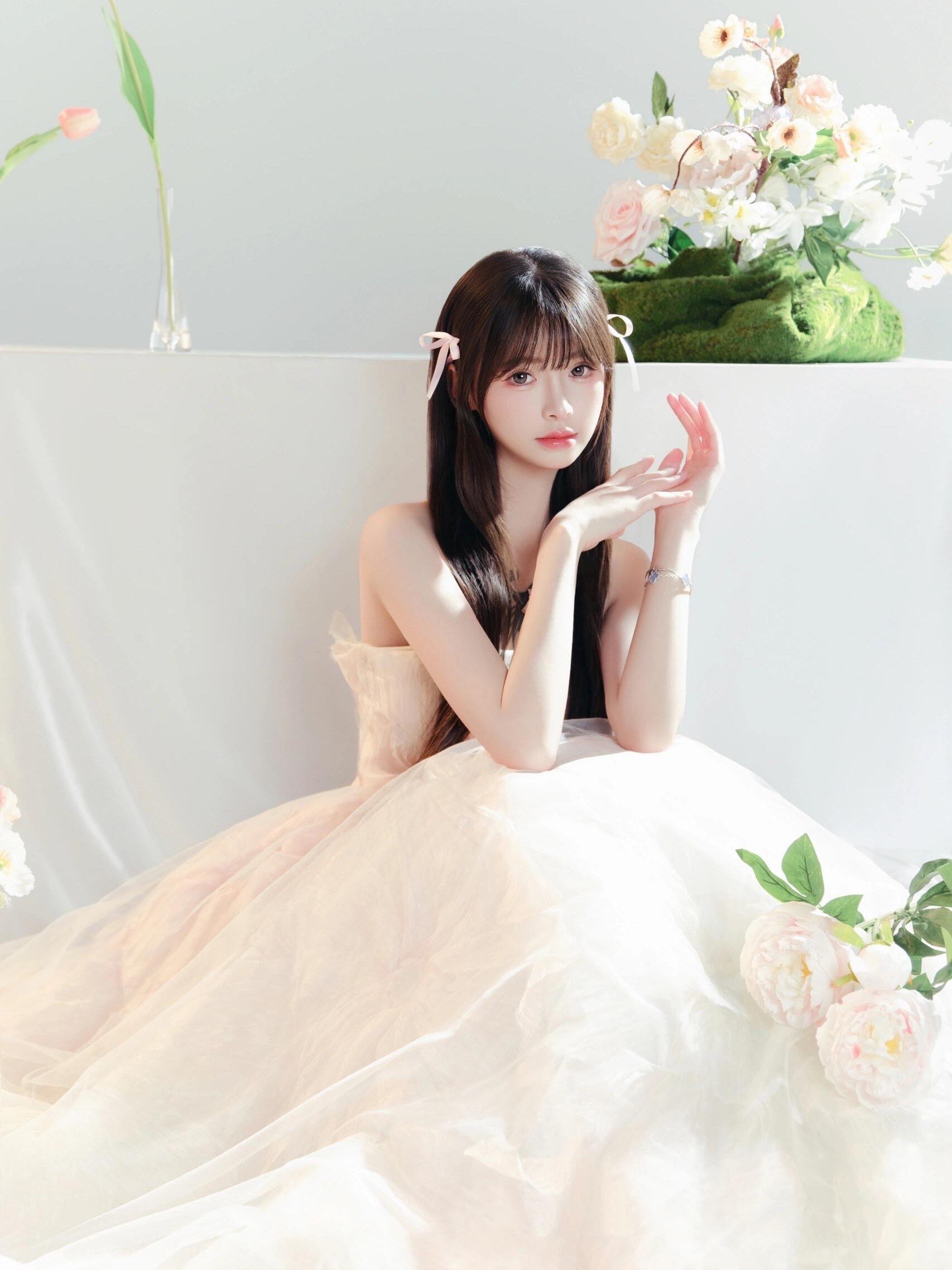 韩系甜妹/纯欲轻氧感少女婚纱写真