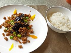 小炒茄子配米饭-厉家菜(金宝街店)