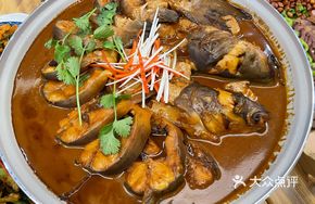 Big Fish with Pancake in Broth