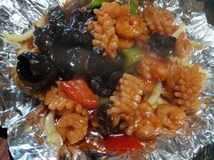 -东来菜馆•手抓海鲜家常菜•海鲜锅贴(鸽子窝店)