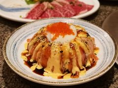 三文鱼流心熔岩饭-梦山水日本烧肉(五四广场店)