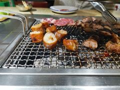 蒜香肥肠-大油嘴碳烤油边