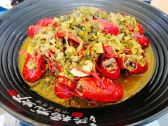 有点淡的咸菜龙虾-洪福龙虾