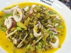 雪菜毛豆烧鲜鱿-晓平饭店(嘉善路店)