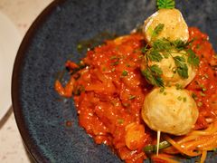 特制墨斗丸配韩式甜椒酱意大利面-BE BRIGHT KITCHEN(正佳广场店)