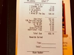 账单-db Bistro & Oyster Bar by Daniel Boulud(滨海湾金沙店)