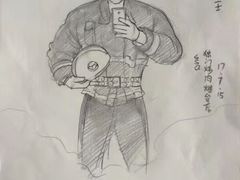 给客人画的卡通画-獨門烤肉(开发区店)