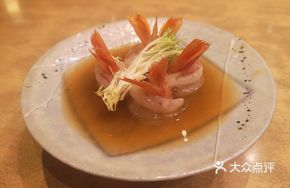 Plum Wine-Marinated Fresh Red Sea Shrimp Sashimi