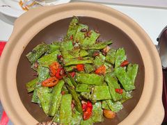 干煸肉沫芸豆-恭喜上堓砂锅焗·海鲜大排档(闵行龙湖店)