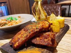 美式烟熏烧烤猪肋排配烤玉米-Cyclus Craft Kitchen薩克思手工厨房