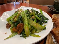 生炒猪油渣菜心-金穗园·砂锅粥.醉鸡煲火锅(长寿路店)