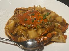 燕麦手打年糕炒三门蟹-宁海安岚·南溪阁全日餐厅
