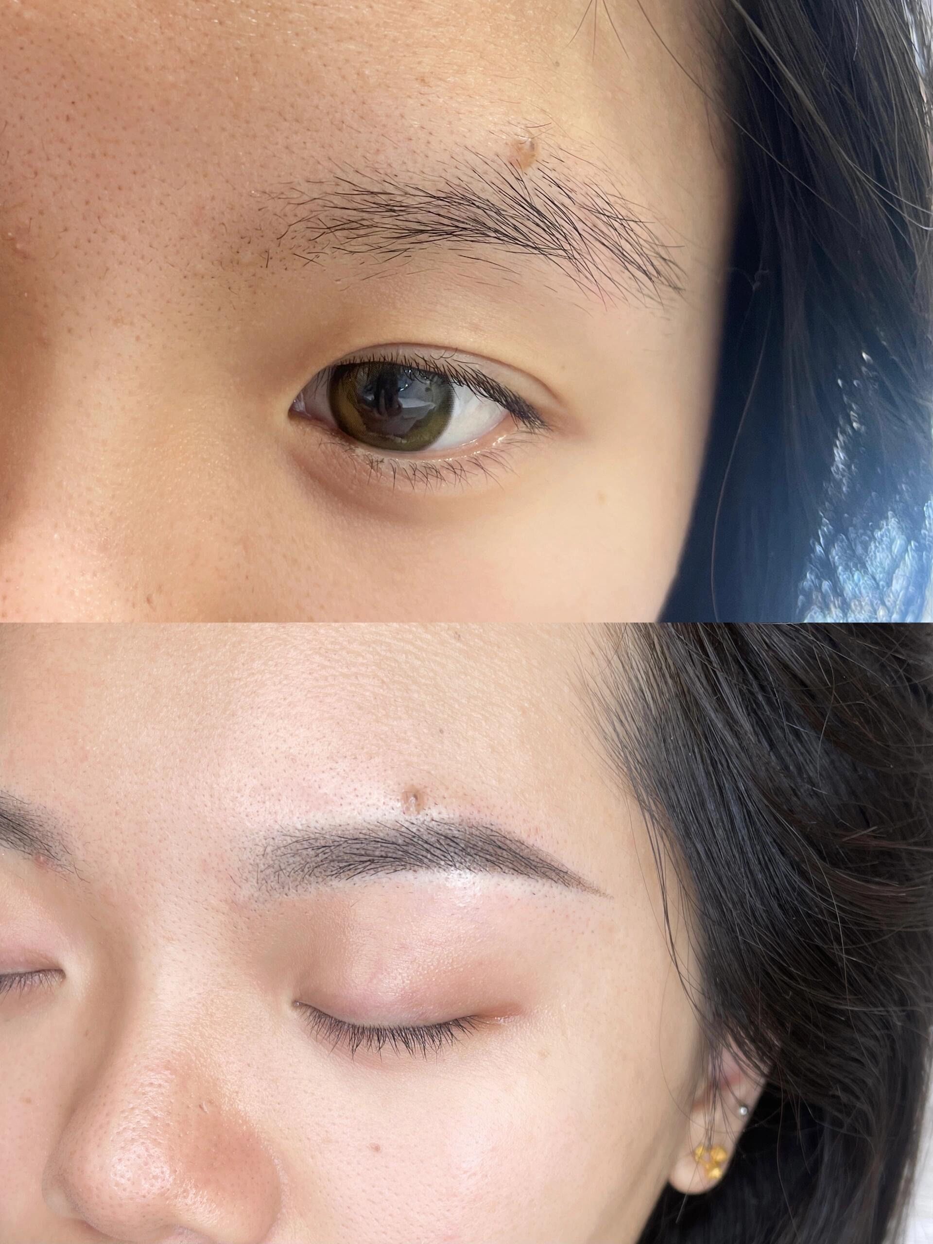 半永久纹眉 前后对比客照
