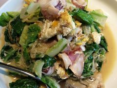 笔管鱼小白菜-开海·红岛海鲜虾水饺(石老人店)