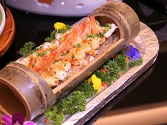 竹筒蒸鲜蒜银丝海虾-泛太平洋大酒店·海天楼中餐厅·粤菜