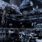 暗色系宇宙星辰主题年会布置 重在营造氛围感