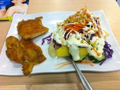 鸡扒鲜果杂菜沙律-佰搭果·广式茶餐厅(石牌东路店)