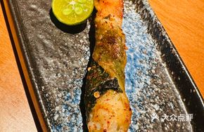 Chicken Skin and Perilla Shrimp Skewers