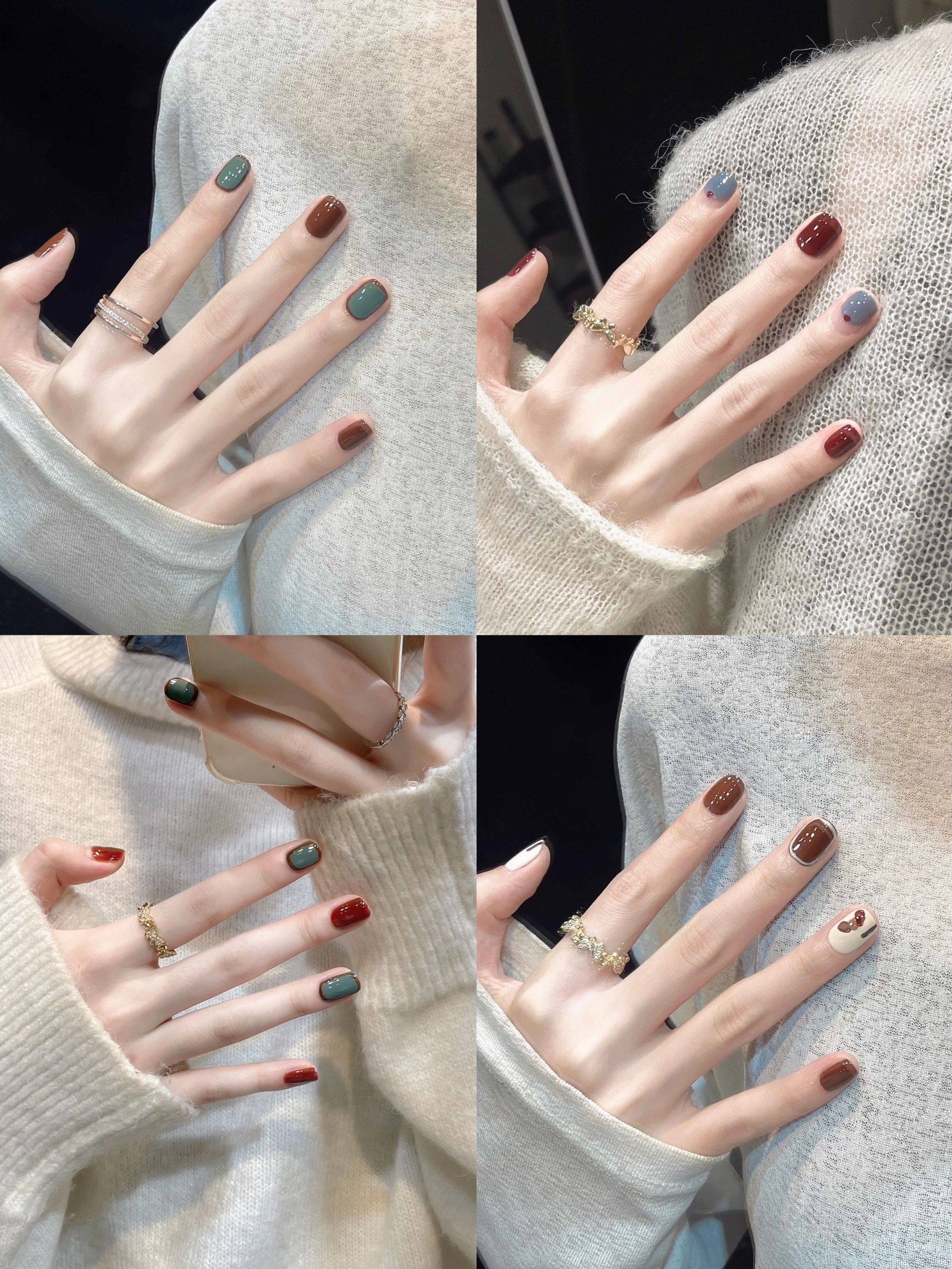 秋季超级好看显白气质简约美甲