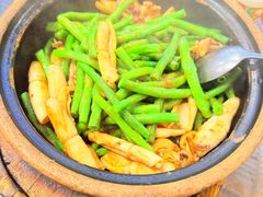 虾酱啫豆角土鱿-夏茅维记饭店