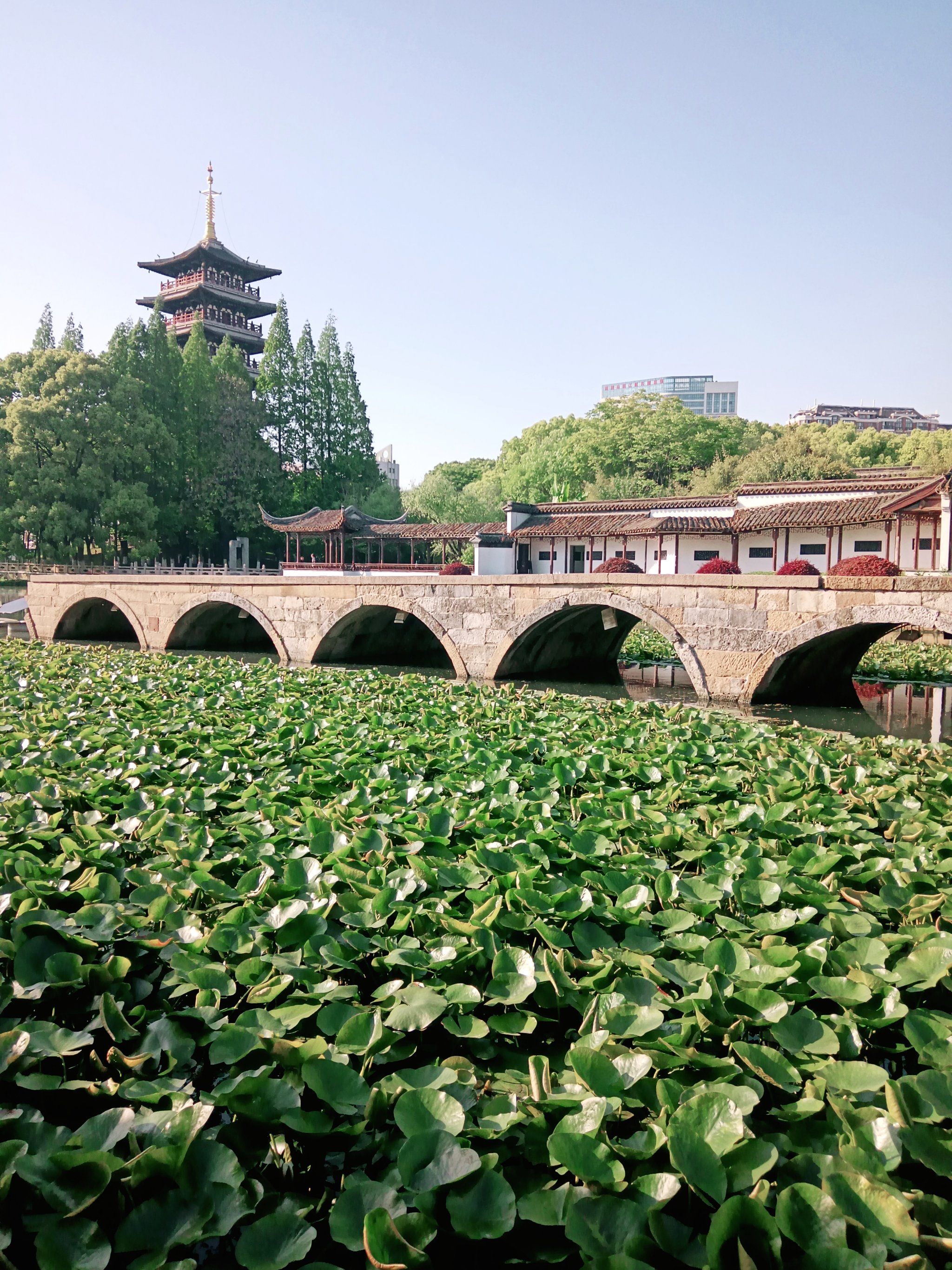 垂虹断桥,位于苏州吴江区垂虹公园,是全国