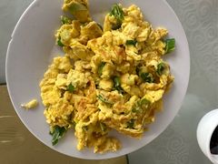 葱炒笨鸡蛋-华龙特色大骨鸡农家菜馆