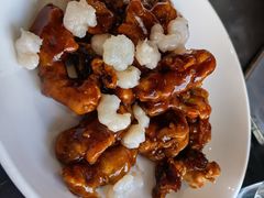 鳝爆虾仁-三台山庄中餐厅