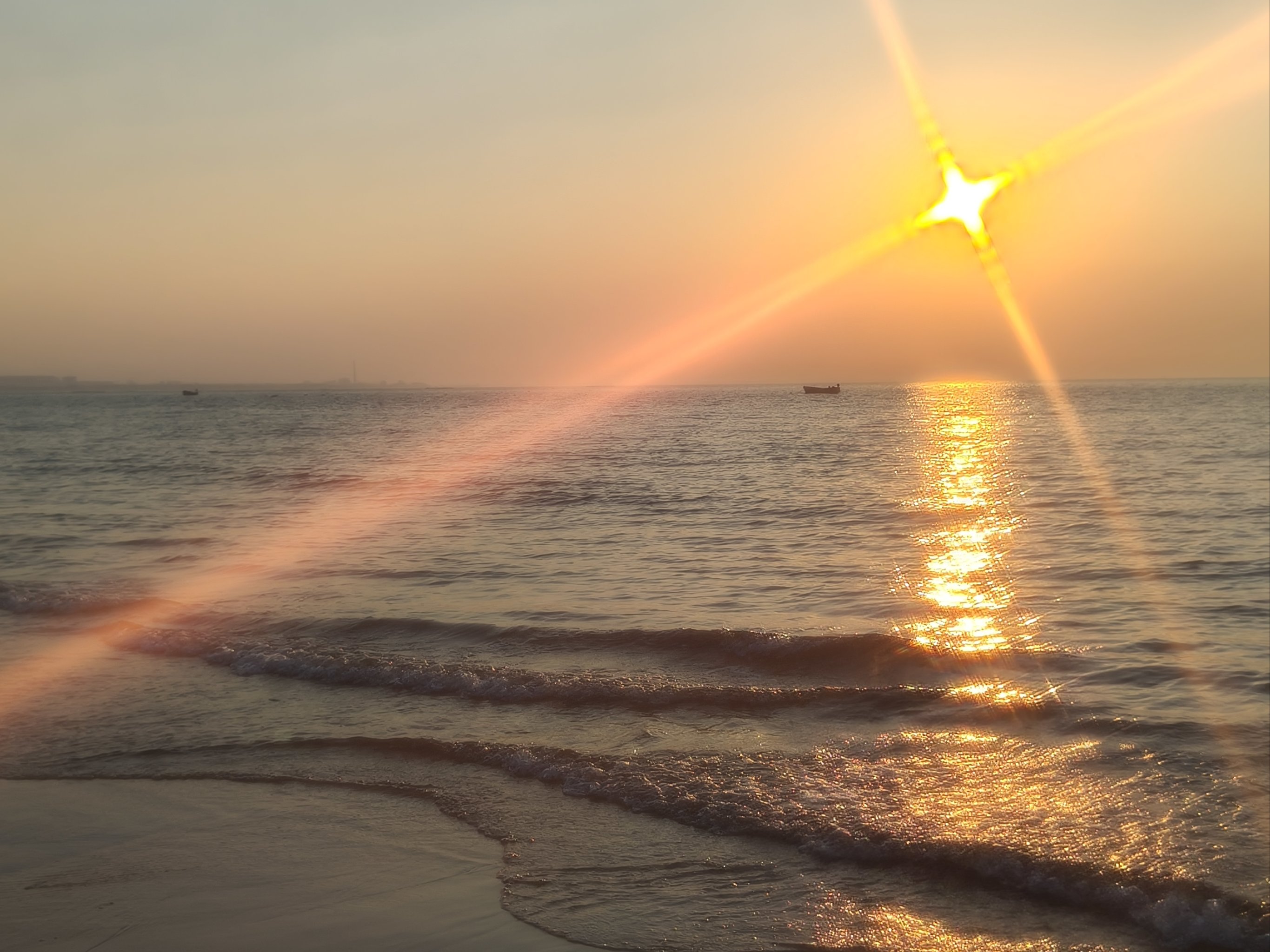 海边夕阳图片 真实图片