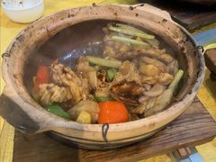 啫啫虾酱花肉-天宝食坊·啫啫煲大排档(西华路店)