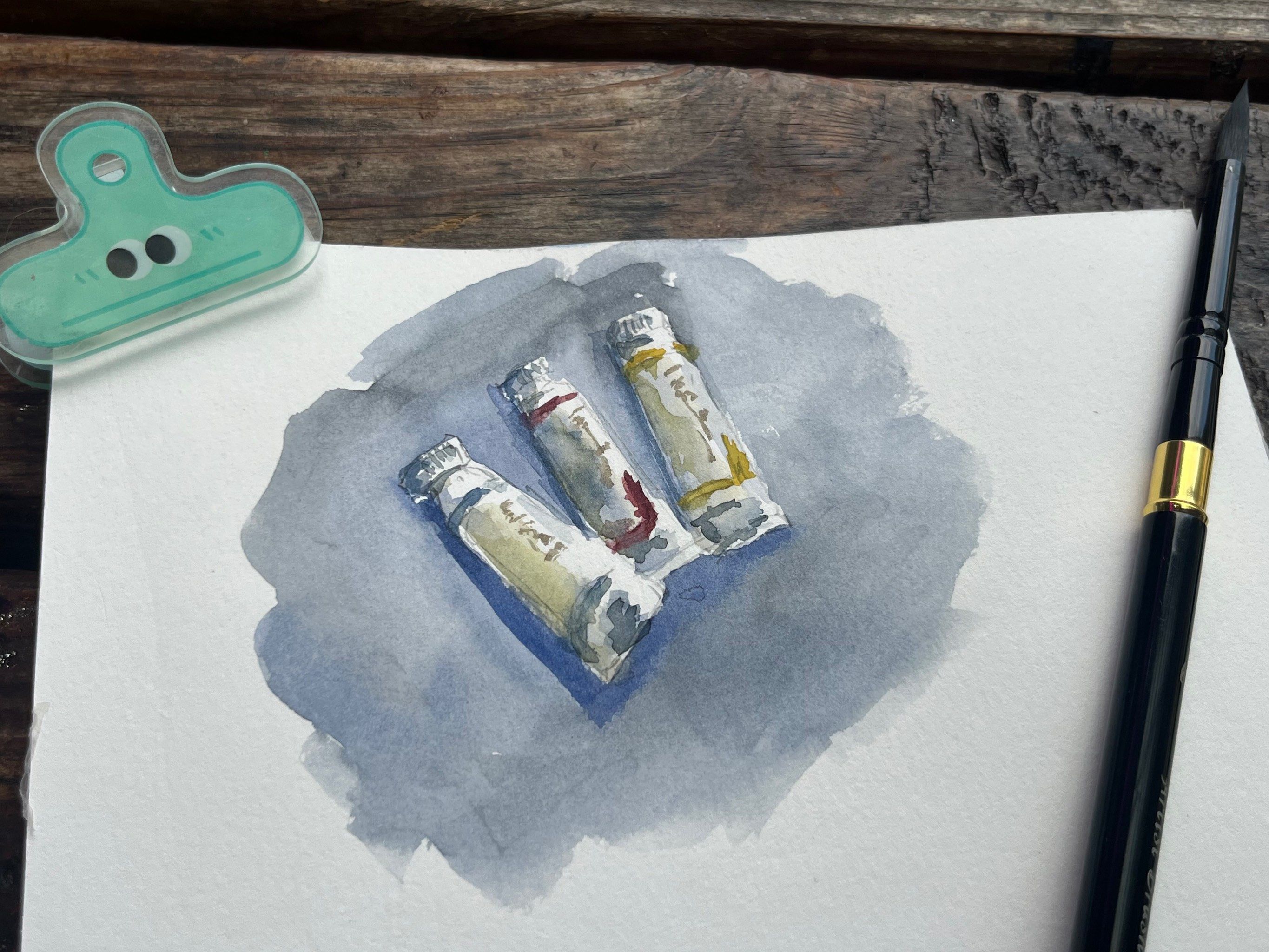 手绘小物之水彩管子