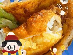 爆浆炸蛋-小红车炸蛋葱油饼