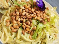 松子青口鲜虾罗勒意面-吃饼人西餐(南开店)