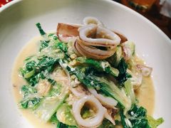 笔管鱼炒小白菜-必点海鲜·鲅鱼水饺(鞍山西道店)